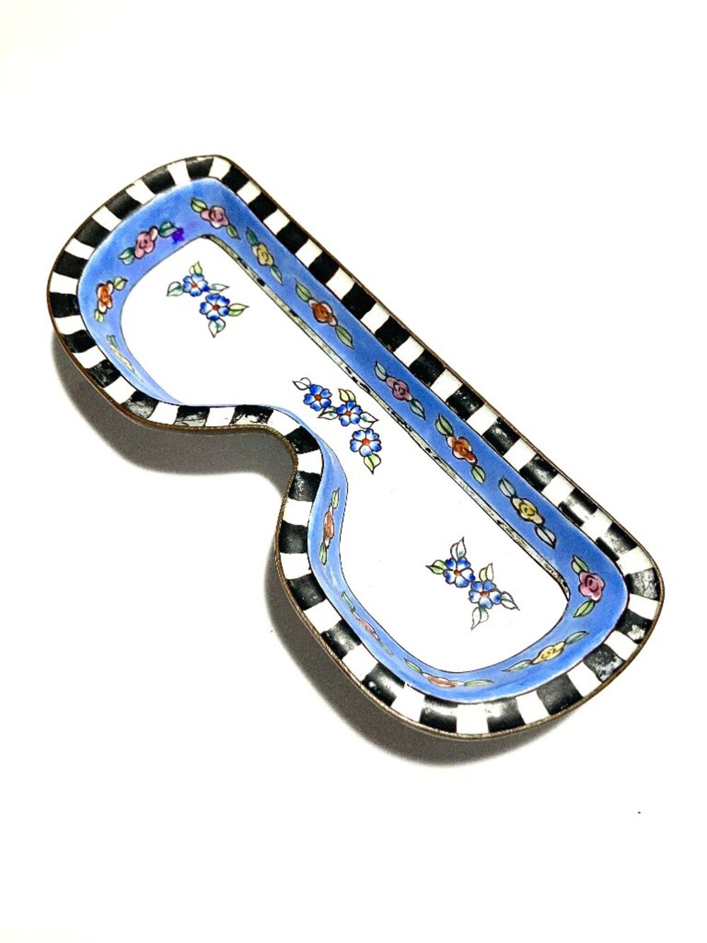 Painted Enamel Eyeglass Holder with footing